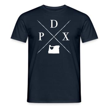 Portland - Männer T-Shirt - Navy - Vorne - AI Model Male 178 light (178cm)