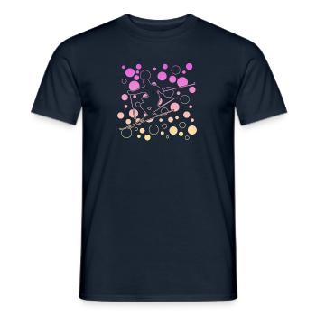 Ski - Männer T-Shirt - Navy - Vorne - AI Model Male 178 light (178cm)