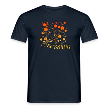 skiing ski ski fahren - Männer T-Shirt - Navy - Vorne - AI Model Male 178 light (178cm)