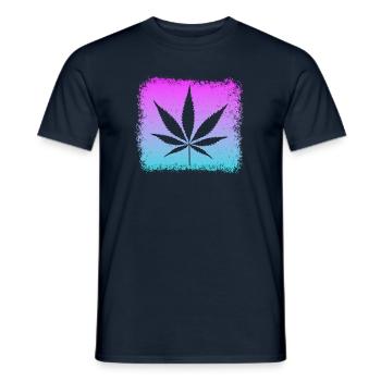 Kiffen - Männer T-Shirt - Navy - Vorne - AI Model Male 178 light (178cm)