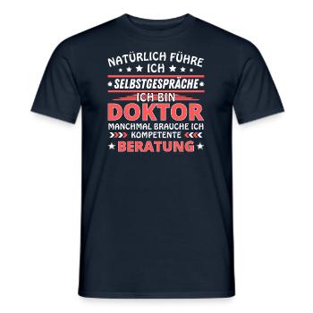 Je me parle à soi-même - Édition Docteur - T-shirt homme - marine - Devant - AI Model Male 178 light (178cm)