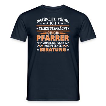 I Talk to Myself - Pastor Edition - Men's T-Shirt - navy - Front - AI Model Male 178 light (178cm)