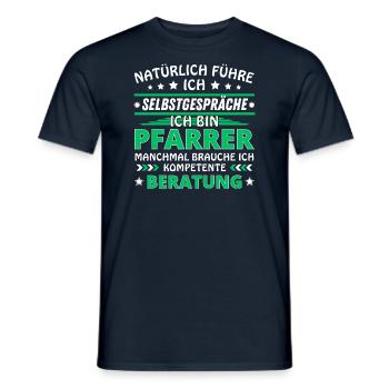 I Talk to Myself - Pastor Edition - Men's T-Shirt - navy - Front - AI Model Male 178 light (178cm)
