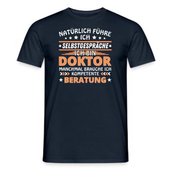 Je me parle à soi-même - Édition Docteur - T-shirt homme - marine - Devant - AI Model Male 178 light (178cm)