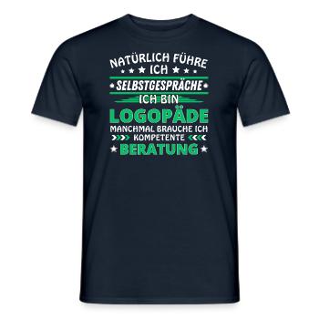 Ich führe Selbstgespräche - Logopäde Edition - Männer T-Shirt - Navy - Vorne - AI Model Male 178 light (178cm)