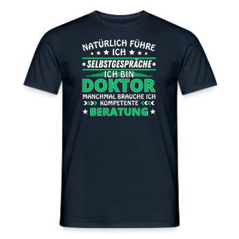Je me parle à soi-même - Édition Docteur - T-shirt homme - marine - Devant - AI Model Male 178 light (178cm)