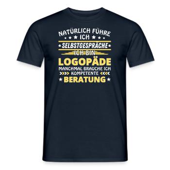 Ich führe Selbstgespräche - Logopäde Edition - Männer T-Shirt - Navy - Vorne - AI Model Male 178 light (178cm)