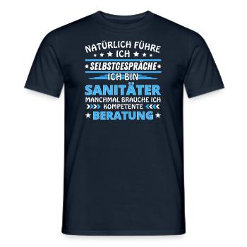 Je me parle à moi-même - Édition Paramédic - T-shirt homme - marine - Devant - AI Model Male 178 light (178cm)