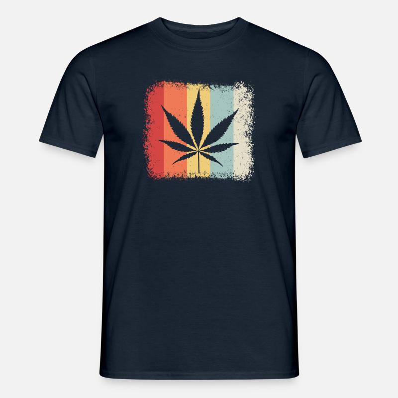 Kiffen, Weed, Ganja - Männer T-Shirt - Navy
