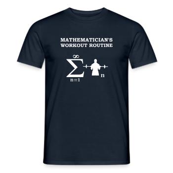 Mathematician sports workout math teacher gift - Men's T-Shirt - navy - Front - AI Model Male 178 light (178cm)