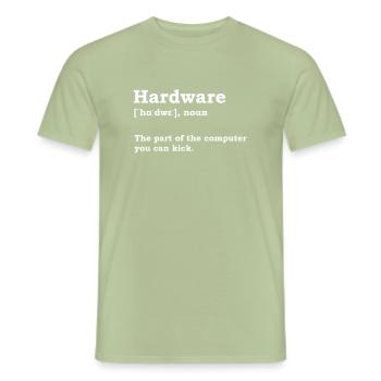 Matériel informatique informatique programmeur informatique - T-shirt homme - vert sauge - Devant - AI Model Male 178 light (178cm)
