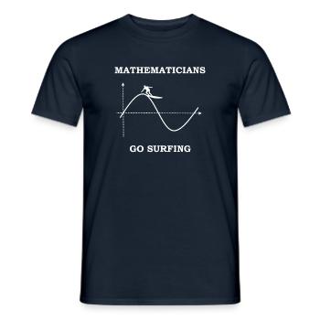 Mathematiker Surfen Sinus Mathe Lehrer Geschenk - Männer T-Shirt - Navy - Vorne - AI Model Male 178 light (178cm)