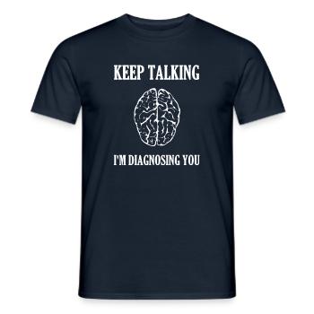 Psychology psychologist student brain gift job - Men's T-Shirt - navy - Front - AI Model Male 178 light (178cm)