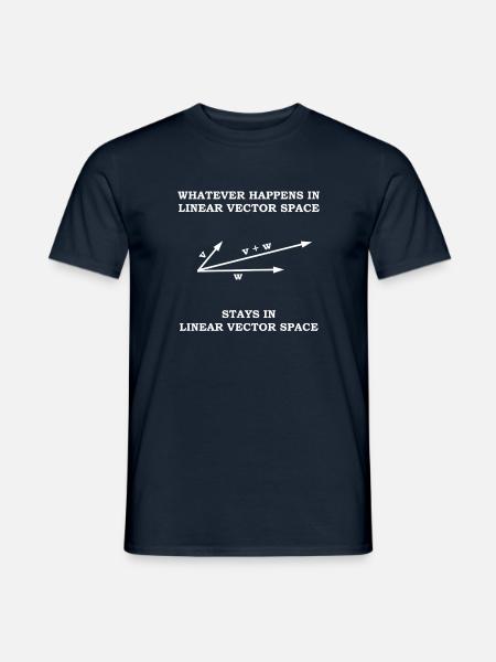 Mathematician vector space math teacher gift - Men's T-Shirt - navy