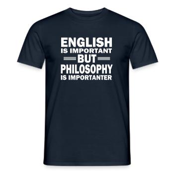 Philosophy is important philosopher funny saying - Men's T-Shirt - navy - Front - AI Model Male 178 light (178cm)