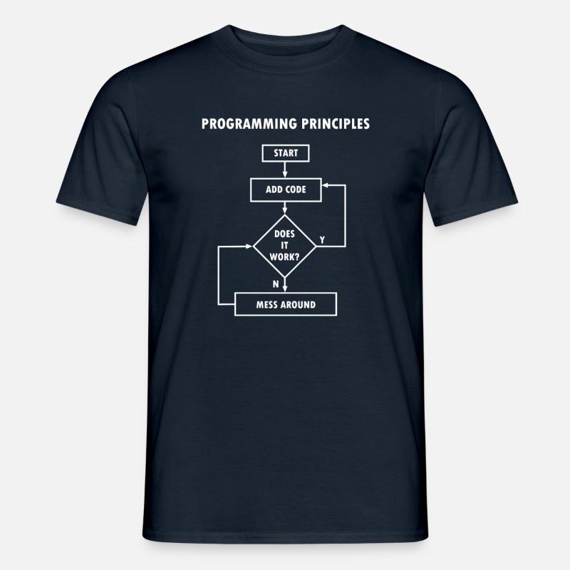 Programming principles computer science nerd - Men’s T-shirt - navy
