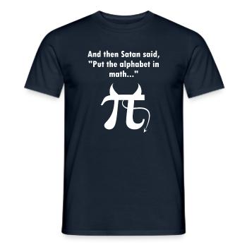 Math Satan Pi Mathématiques Mathématicien Science - T-shirt homme - marine - Devant - AI Model Male 178 light (178cm)