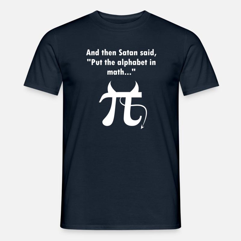 Math Satan Pi Mathematics Mathematician Science - Men’s T-shirt - navy
