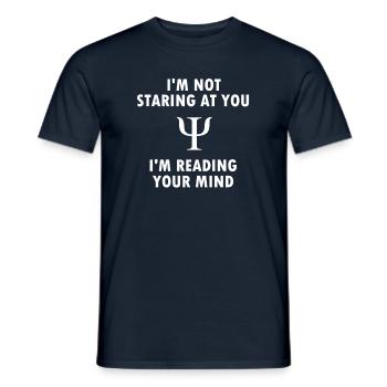 Psychology Mind Reading Psychologist Funny Idea - Men's T-Shirt - navy - Front - AI Model Male 178 light (178cm)