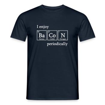 Chemistry Bacon Nerd Chemist Science Gift Teacher - Men's T-Shirt - navy - Front - AI Model Male 178 light (178cm)