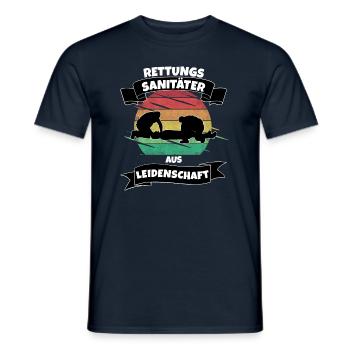 Rettungssanitäter aus Leidenschaft - Männer T-Shirt - Navy - Vorne - AI Model Male 178 light (178cm)