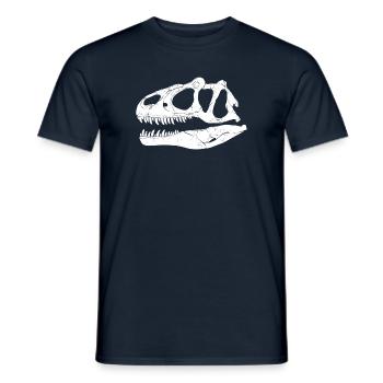Fossile de Saurophaganax - T-shirt homme - marine - Devant - AI Model Male 178 light (178cm)