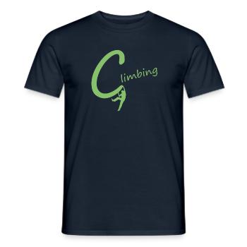 Klettern Bouldern Kletterhalle Berge Climbing - Männer T-Shirt - Navy - Vorne - AI Model Male 178 light (178cm)