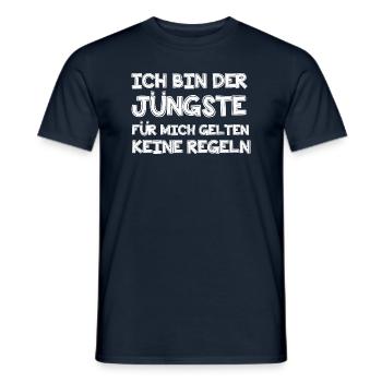 Ich bin der Jüngste - Männer T-Shirt - Navy - Vorne - AI Model Male 178 light (178cm)