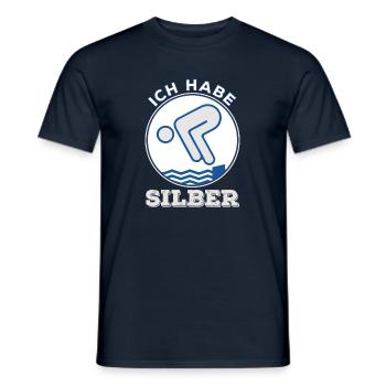 Ich hab Silber Schwimmabzeichen Schwimmer - Männer T-Shirt - Navy - Vorne - AI Model Male 178 light (178cm)