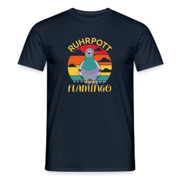 Taube Brieftaube Taubenzüchter Ruhrpott Flamingo - Männer T-Shirt - Navy - Vorne - AI Model Male 178 light (178cm)