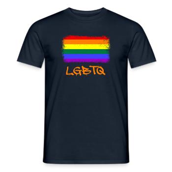 Gay Pride, schwul, LGBT, Regenbogen, Geschenk - Männer T-Shirt - Navy - Vorne - AI Model Male 178 light (178cm)
