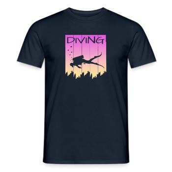 Tauchen, Diving, Tauchlehrer, Taucher, Scuba Diver - Männer T-Shirt - Navy - Vorne - AI Model Male 178 light (178cm)