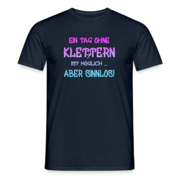 klettern Spruch Geschenk bouldern climbing - Männer T-Shirt - Navy - Vorne - AI Model Male 178 light (178cm)