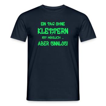 Kletterer Boulderer klettern bouldern - Männer T-Shirt - Navy - Vorne - AI Model Male 178 light (178cm)