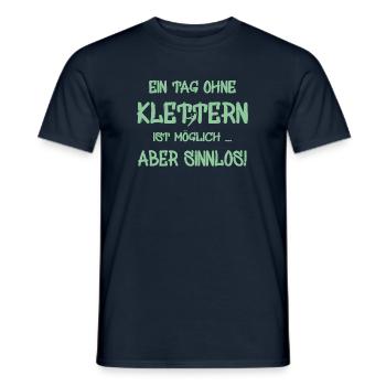 Kletterer Boulderer klettern bouldern - Männer T-Shirt - Navy - Vorne - AI Model Male 178 light (178cm)