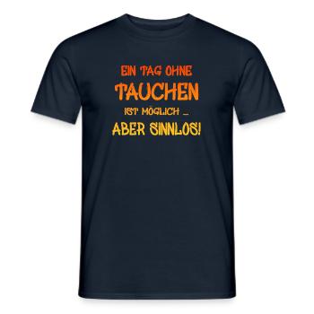 Tauchen - Männer T-Shirt - Navy - Vorne - AI Model Male 178 light (178cm)