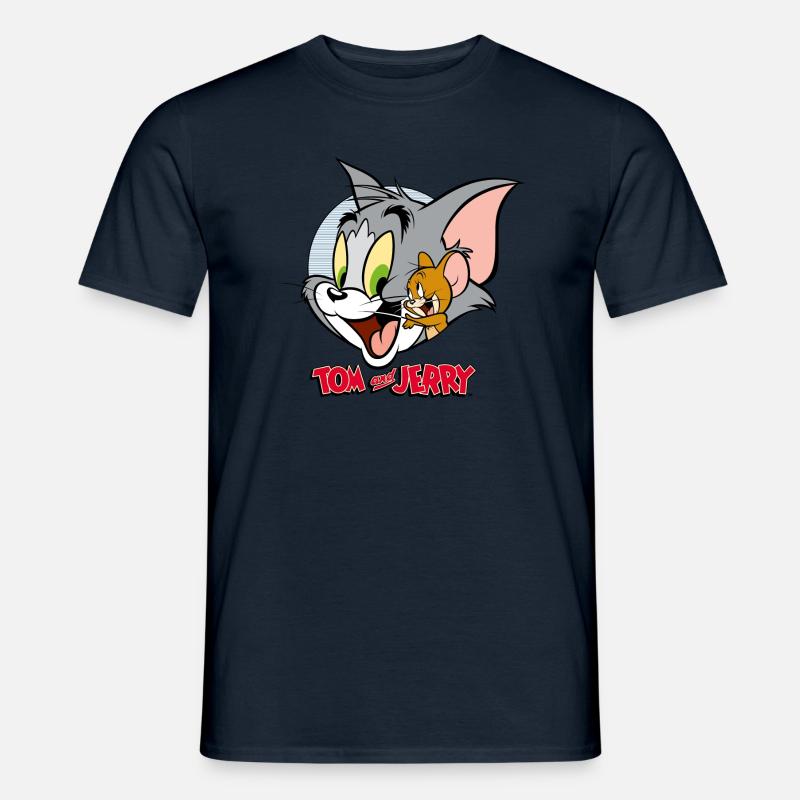 Tom and Jerry Hug - Mænd T-shirt - marineblå