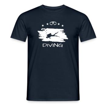 Diving - Männer T-Shirt - Navy - Vorne - AI Model Male 178 light (178cm)
