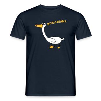 Intelligente Gans - Männer T-Shirt - Navy - Vorne - AI Model Male 178 light (178cm)