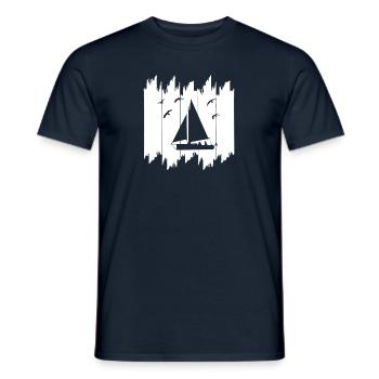 Segeln - Männer T-Shirt - Navy - Vorne - AI Model Male 178 light (178cm)