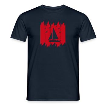 Segeln segeln - Männer T-Shirt - Navy - Vorne - AI Model Male 178 light (178cm)