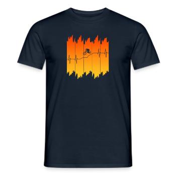 Downhill Moutainbike Downhiller - Männer T-Shirt - Navy - Vorne - AI Model Male 178 light (178cm)