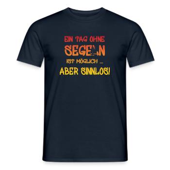 segeln sailing sail - Männer T-Shirt - Navy - Vorne - AI Model Male 178 light (178cm)