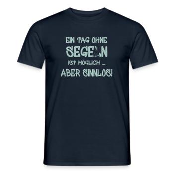 Segeln - Spruch für Segler - Männer T-Shirt - Navy - Vorne - AI Model Male 178 light (178cm)
