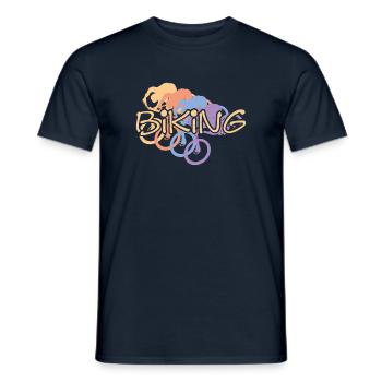 Biken Biker Bike - Männer T-Shirt - Navy - Vorne - AI Model Male 178 light (178cm)