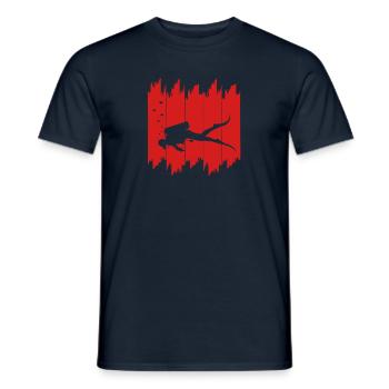 Tauchen Taucher Urlaub Strand Meer Reise Dive - Männer T-Shirt - Navy - Vorne - AI Model Male 178 light (178cm)
