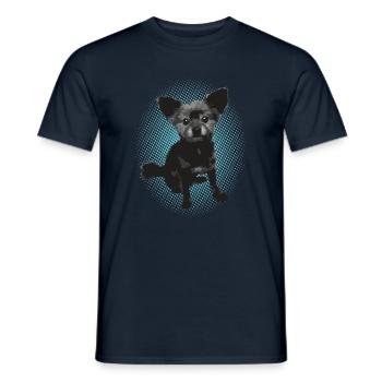 Chihuahua chien - T-shirt homme - marine - Devant - AI Model Male 178 light (178cm)