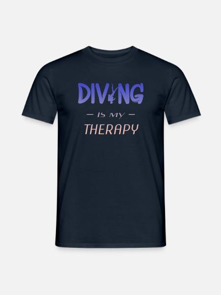 Diving Tauchen Taucher - Männer T-Shirt - Navy