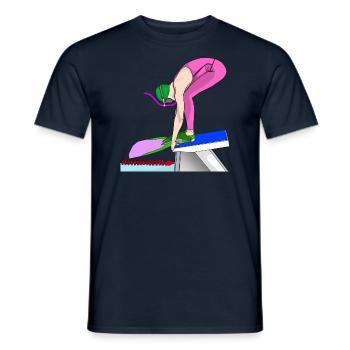 Saut de départ - T-shirt homme - marine - Devant - AI Model Male 178 light (178cm)