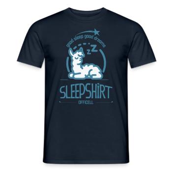 Alpapa official sleep shirt sleepshirt sleepshirt - Men's T-Shirt - navy - Front - AI Model Male 178 light (178cm)